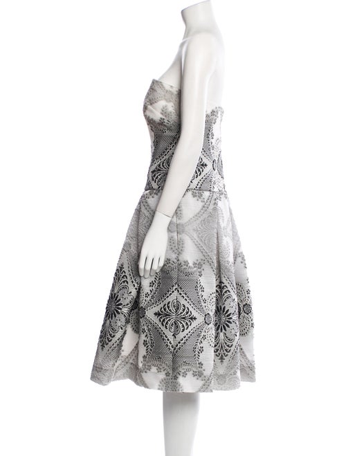 Carolina Herrera Paisley Print Midi Length Dress