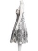 Carolina Herrera Paisley Print Midi Length Dress