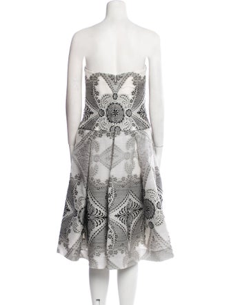 Carolina Herrera Paisley Print Midi Length Dress
