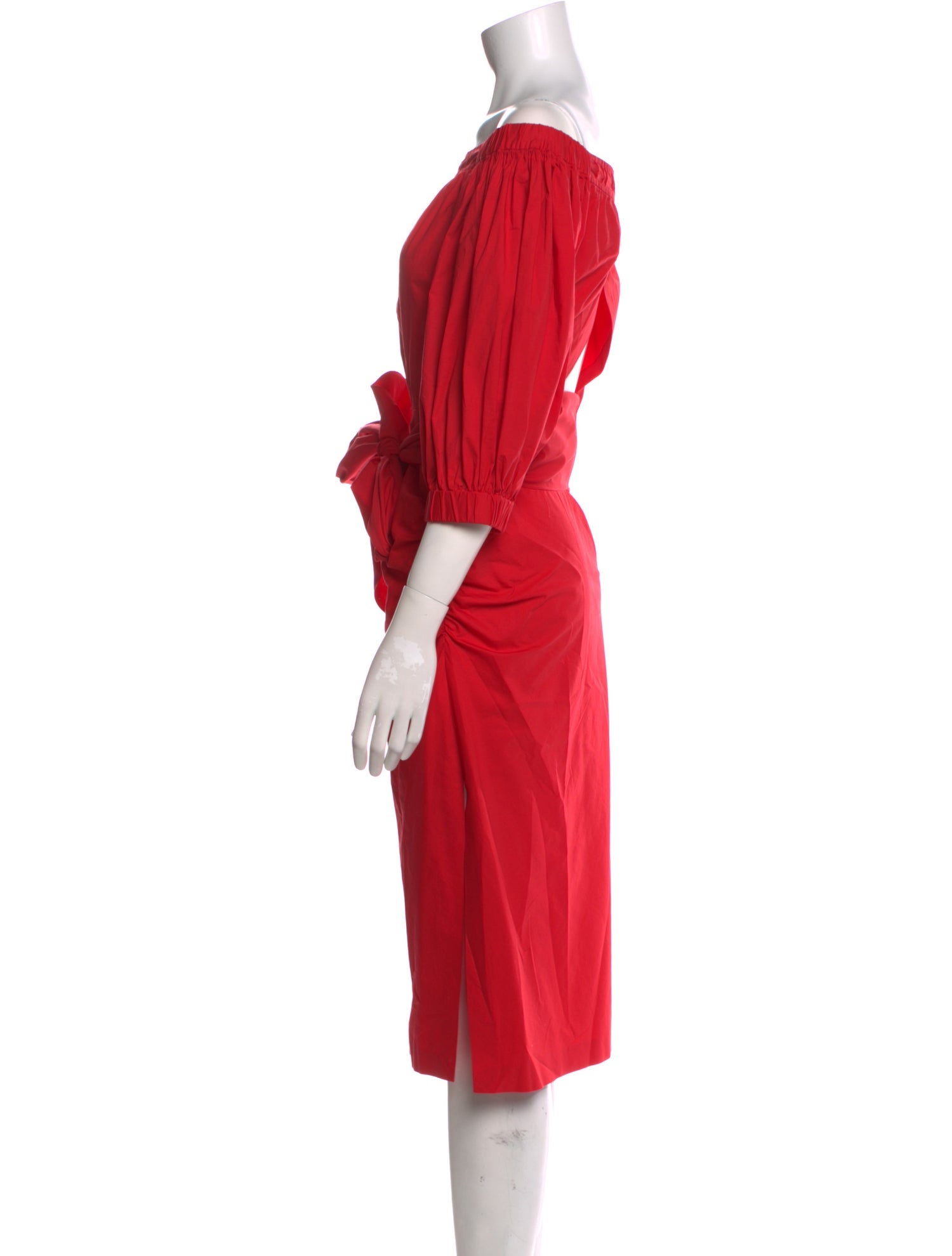 Carolina Herrera Off-The-Shoulder Midi Length Dress