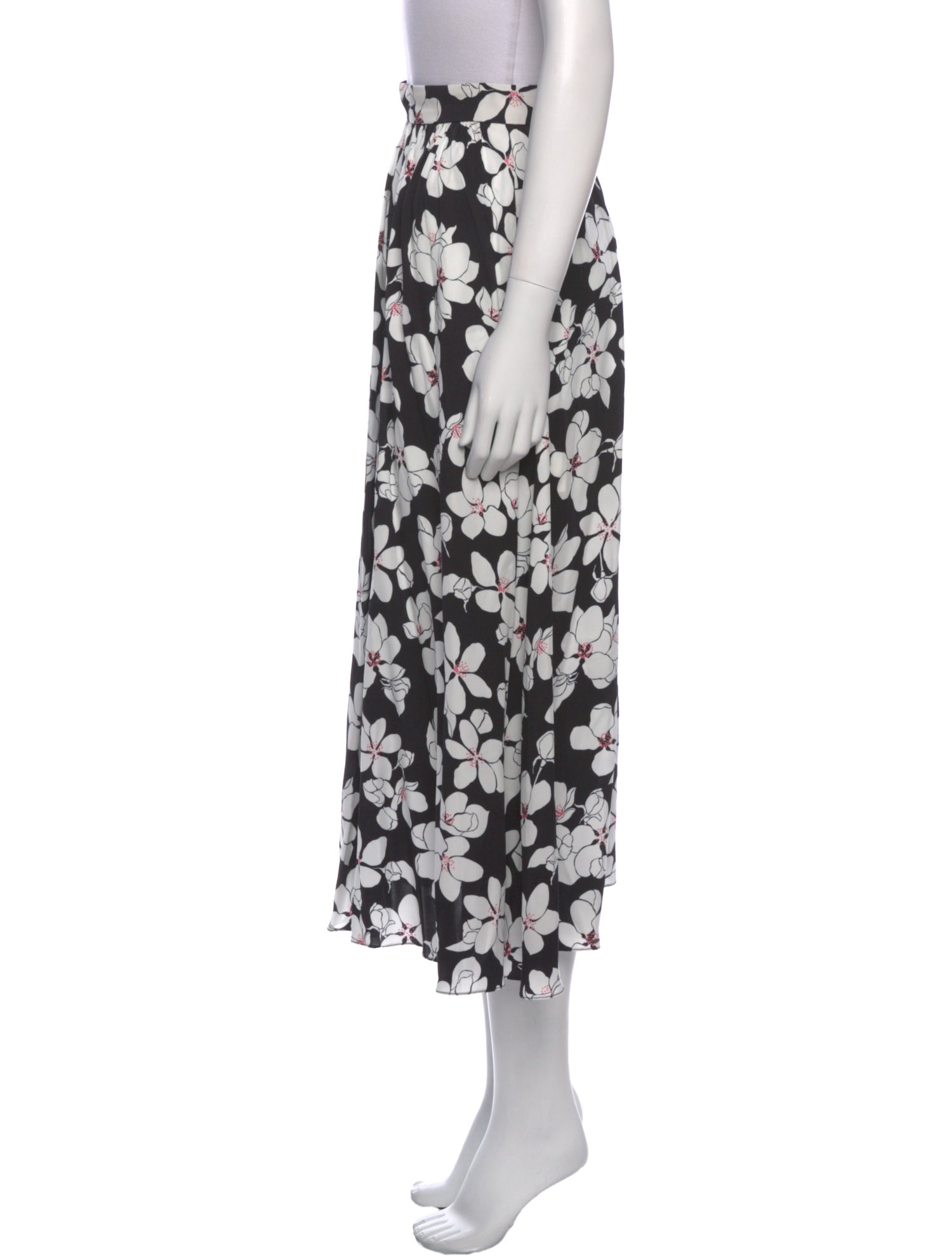 Carolina Herrera Floral Print Midi Length Skirt