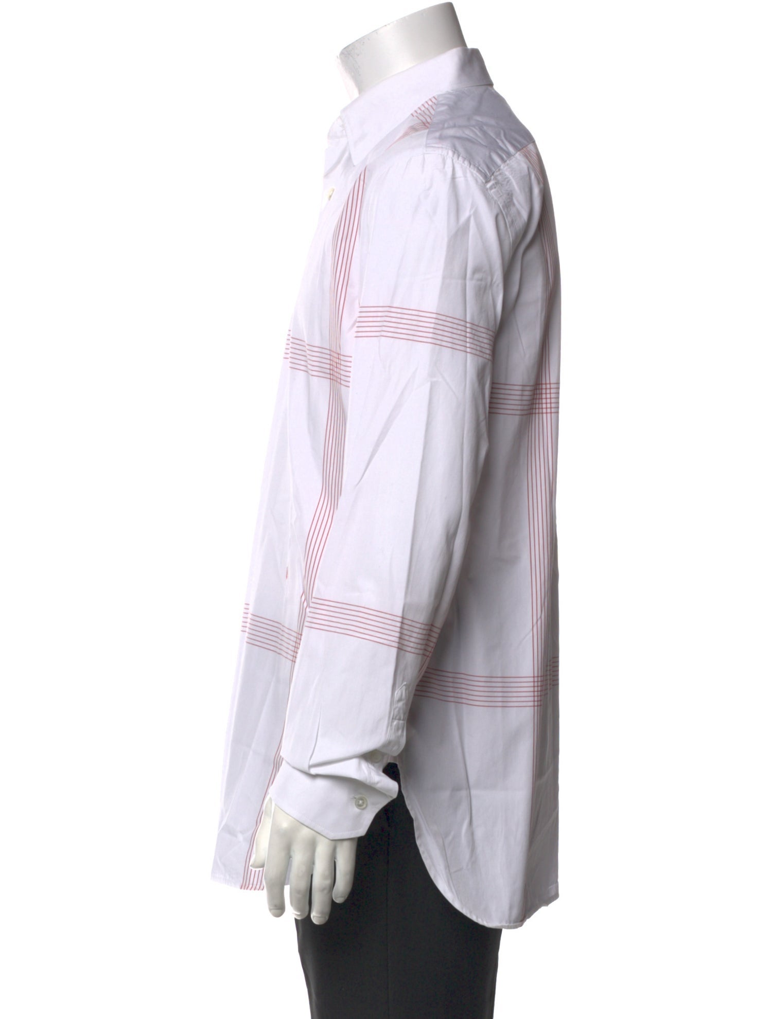 Carolina Herrera Plaid Print Long Sleeve Dress Shirt