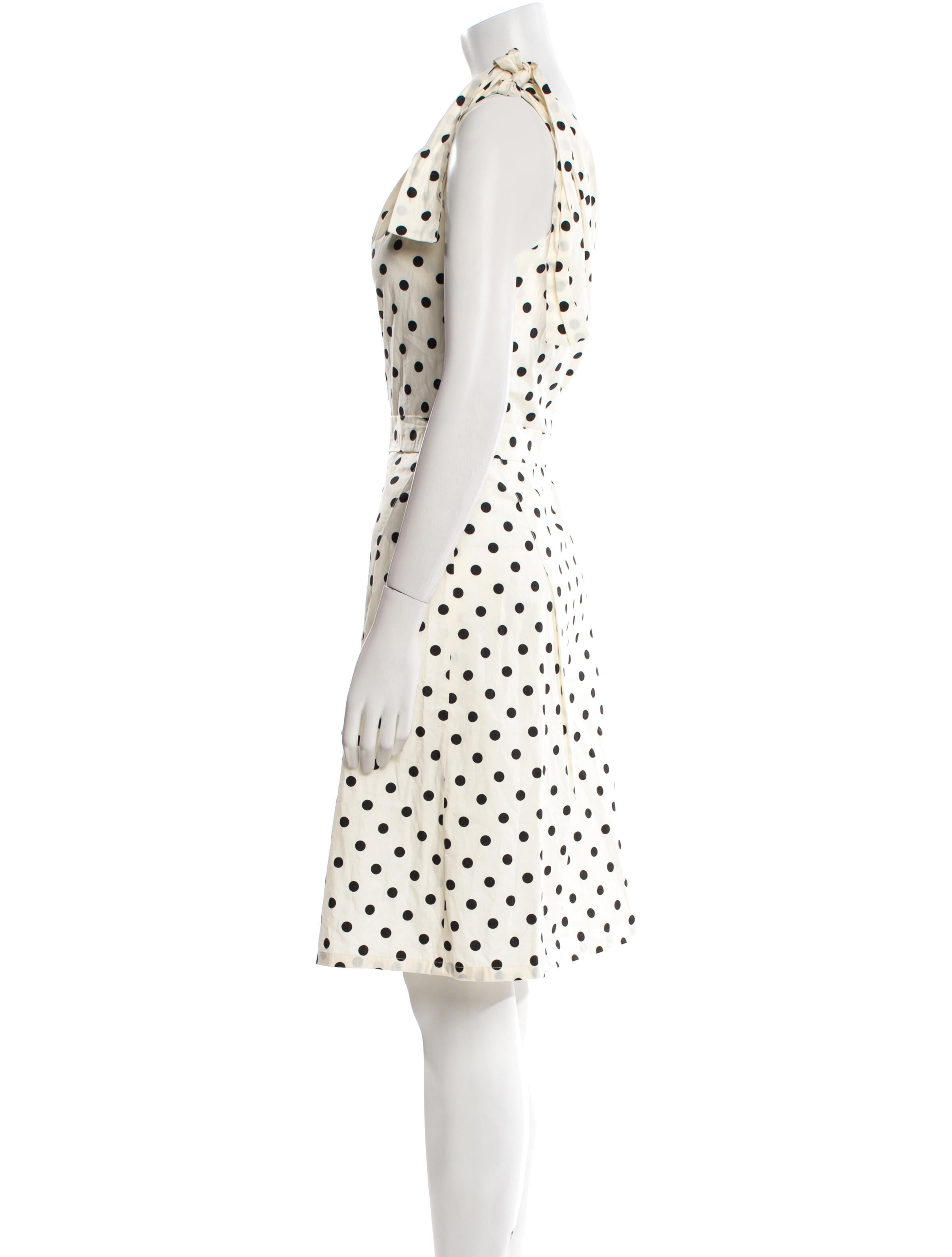 Carolina Herrera Polka Dot Print Knee-Length Dress w/ Tags