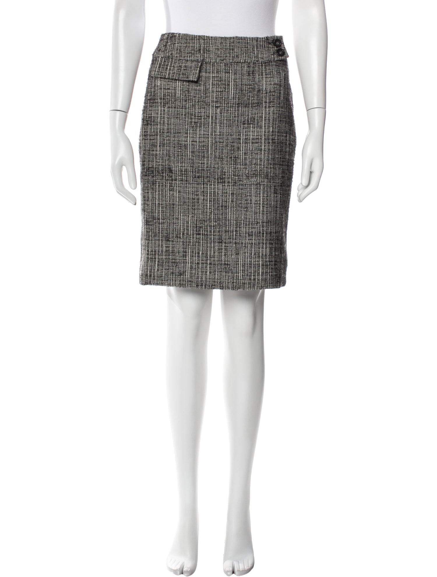 Carolina Herrera Plaid Print Knee-Length Skirt