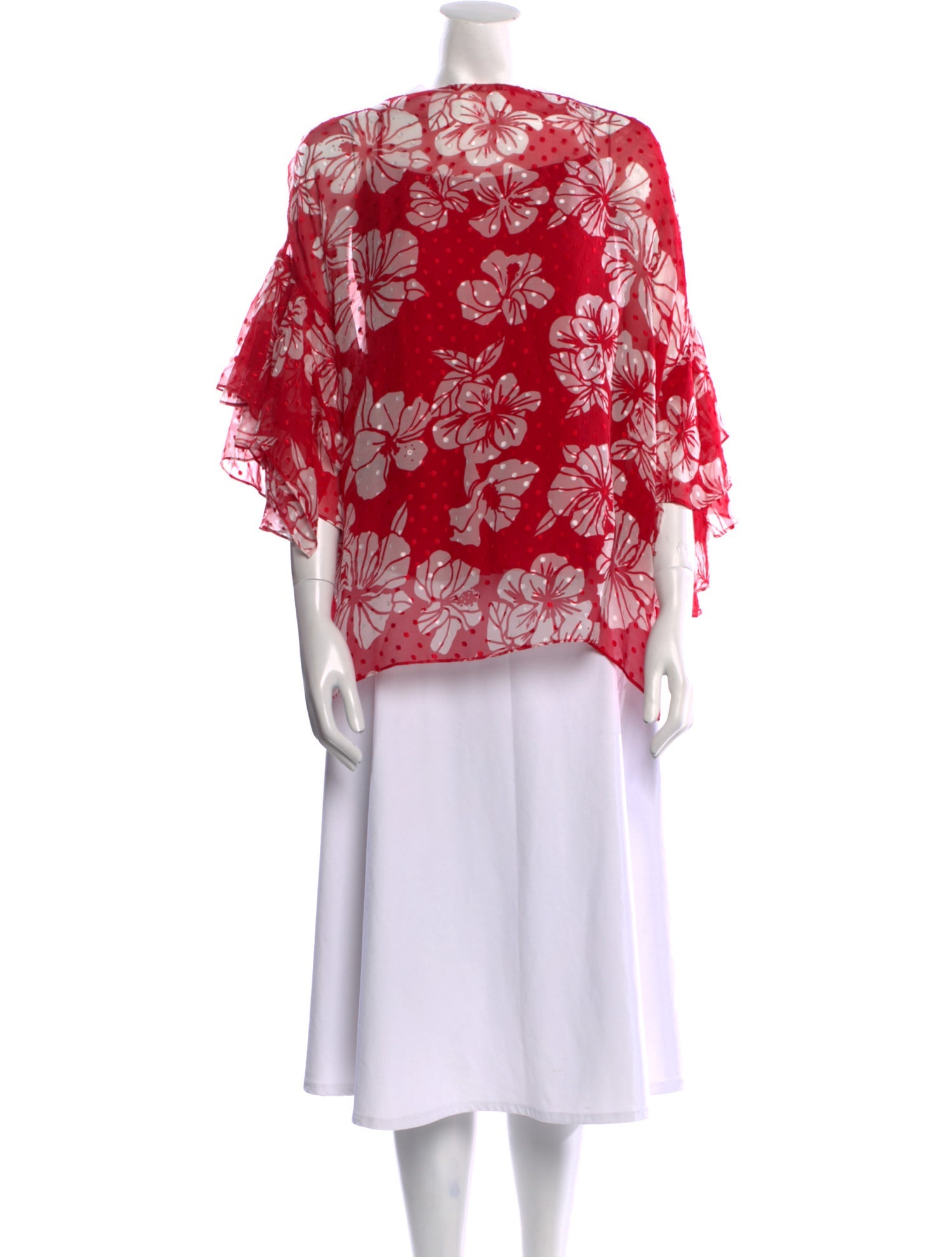 Carolina Herrera Silk Floral Print Blouse