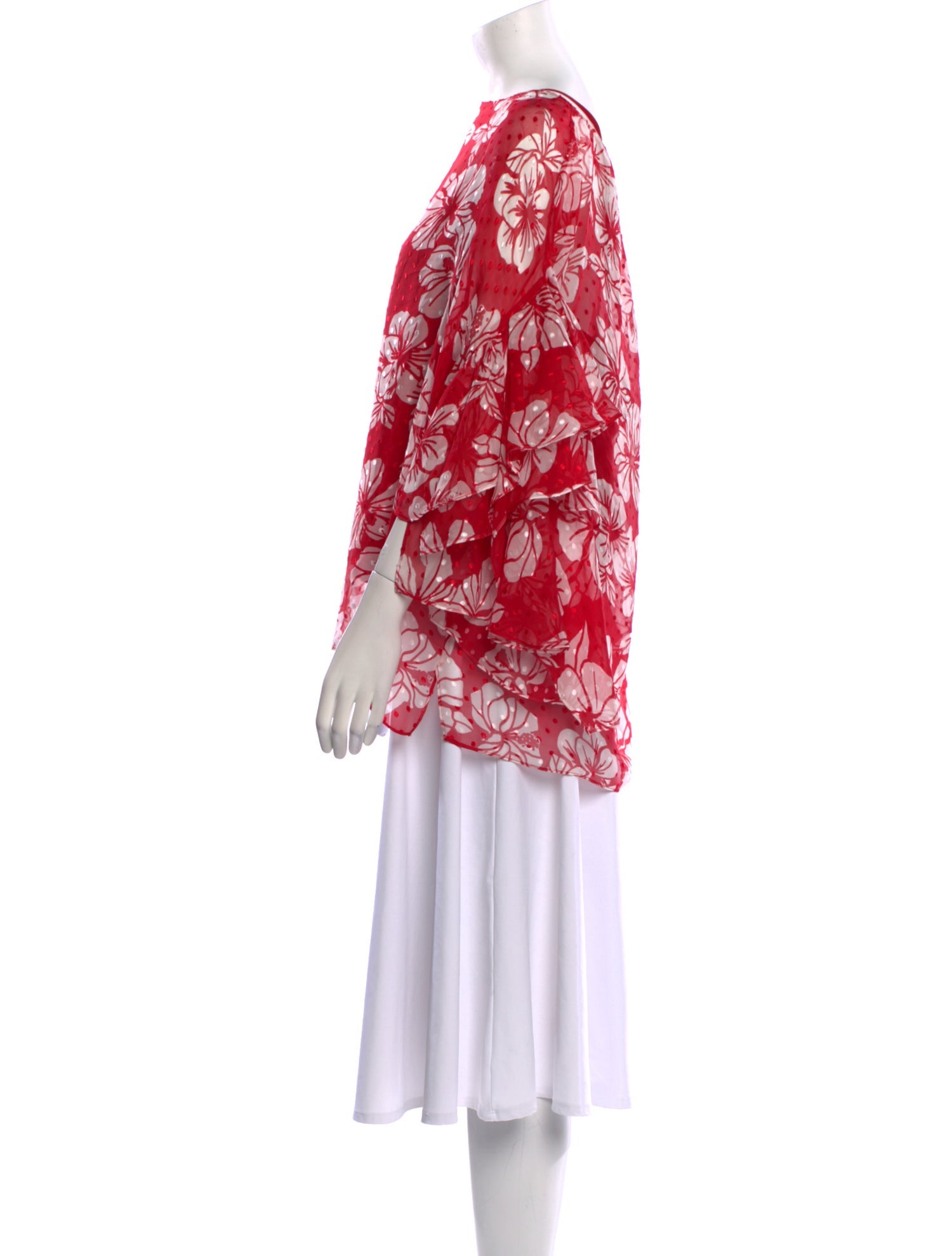 Carolina Herrera Silk Floral Print Blouse