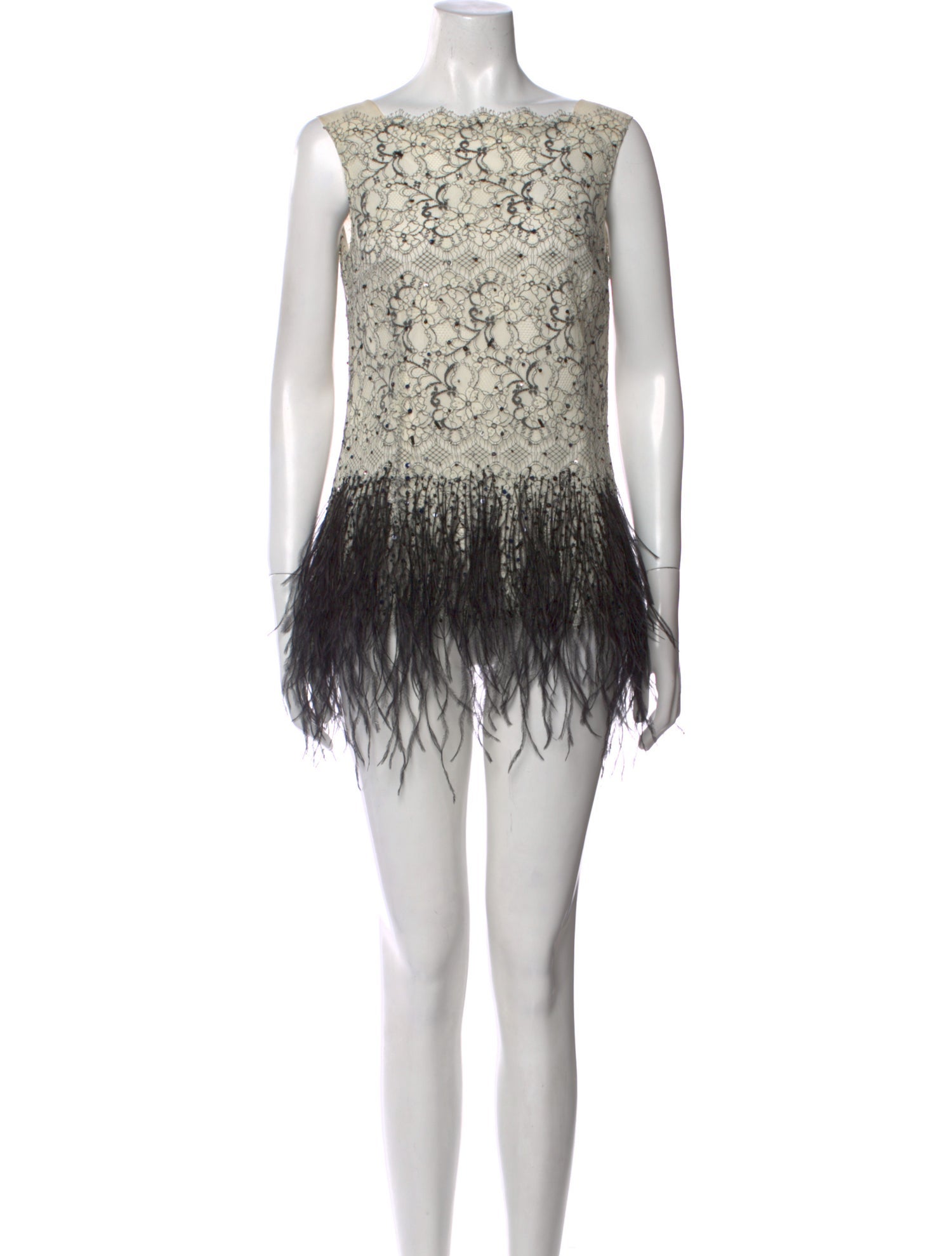 Carolina Herrera Lace Pattern Mini Dress