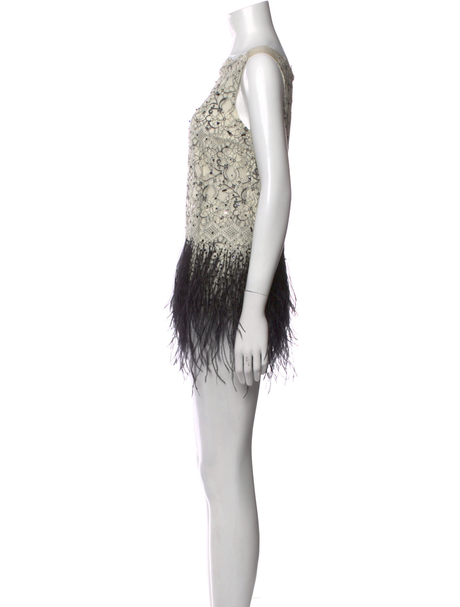 Carolina Herrera Lace Pattern Mini Dress