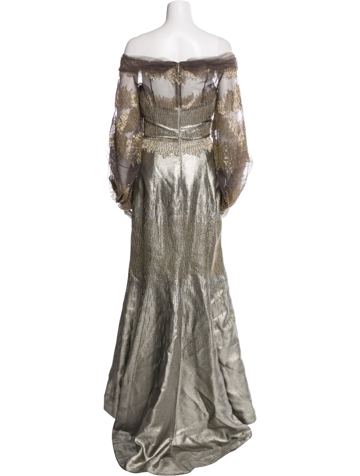 Carolina Herrera Off-The-Shoulder Long Dress