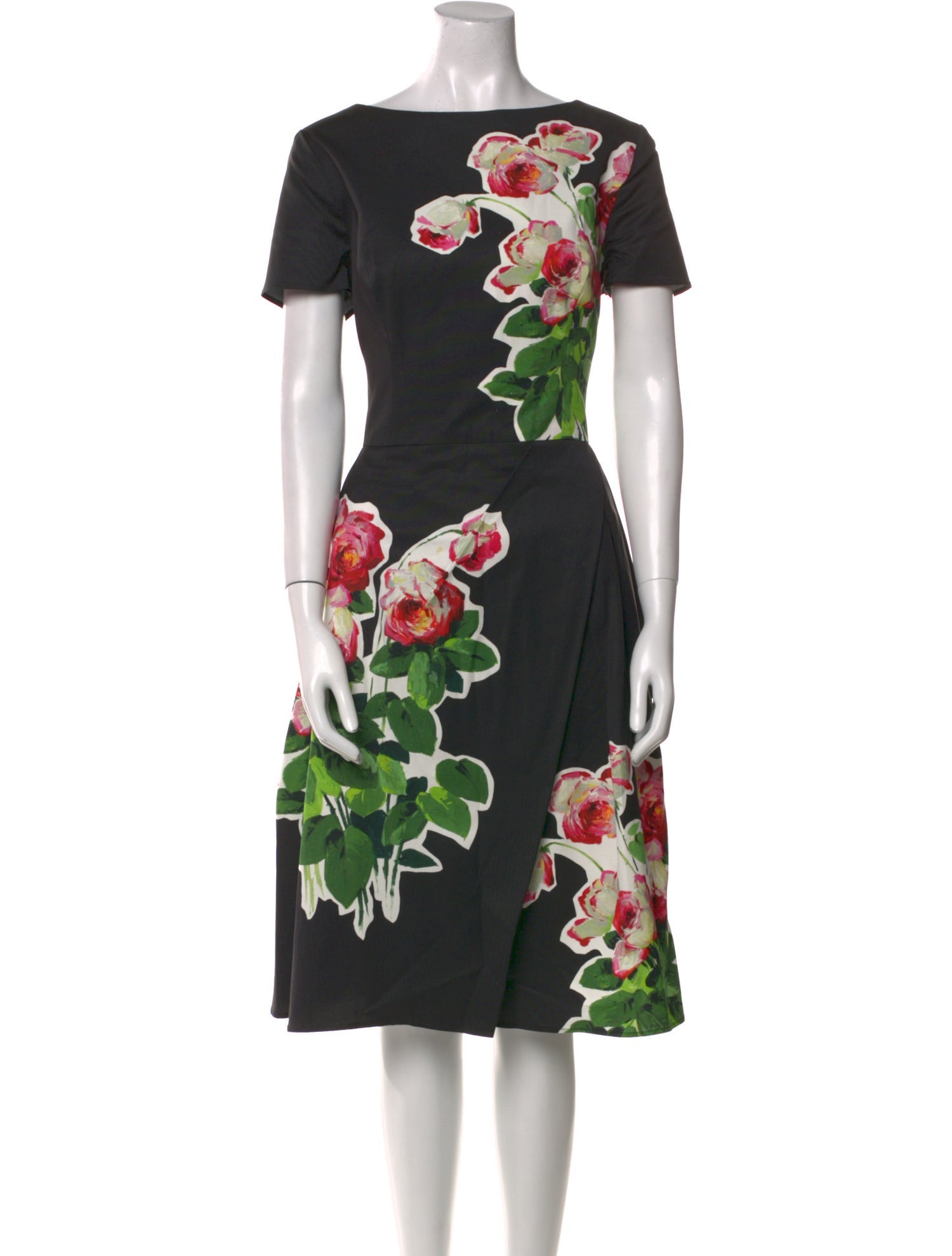 Carolina Herrera Floral Print Midi Length Dress