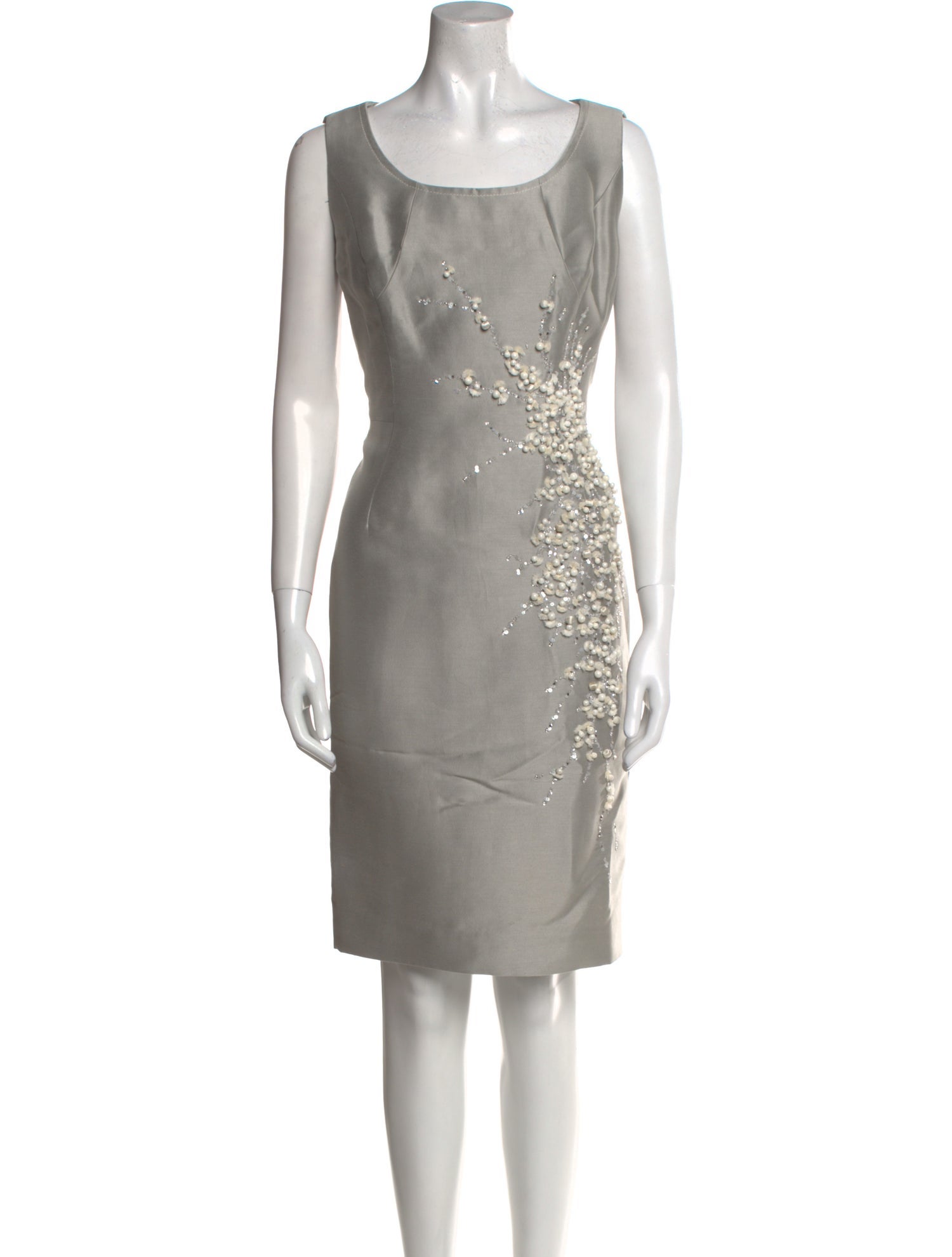 Carolina Herrera Scoop Neck Knee-Length Dress