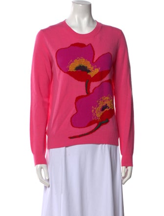 Carolina Herrera Virgin Wool Graphic Print Sweater