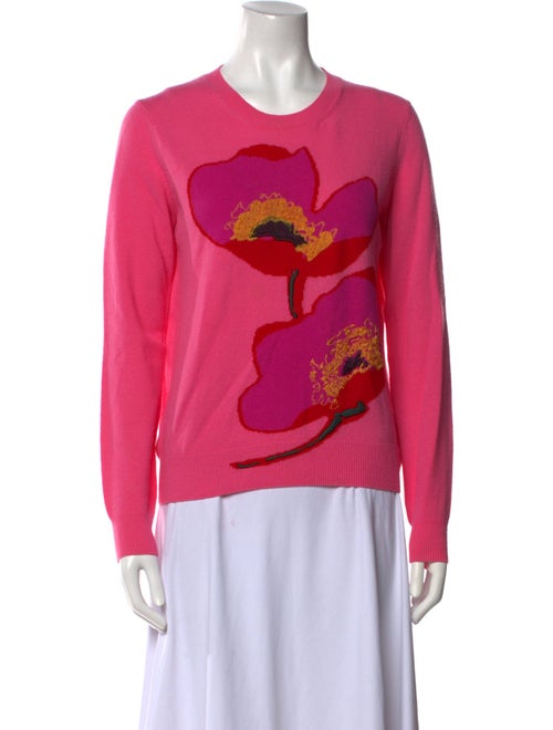 Carolina Herrera Virgin Wool Graphic Print Sweater