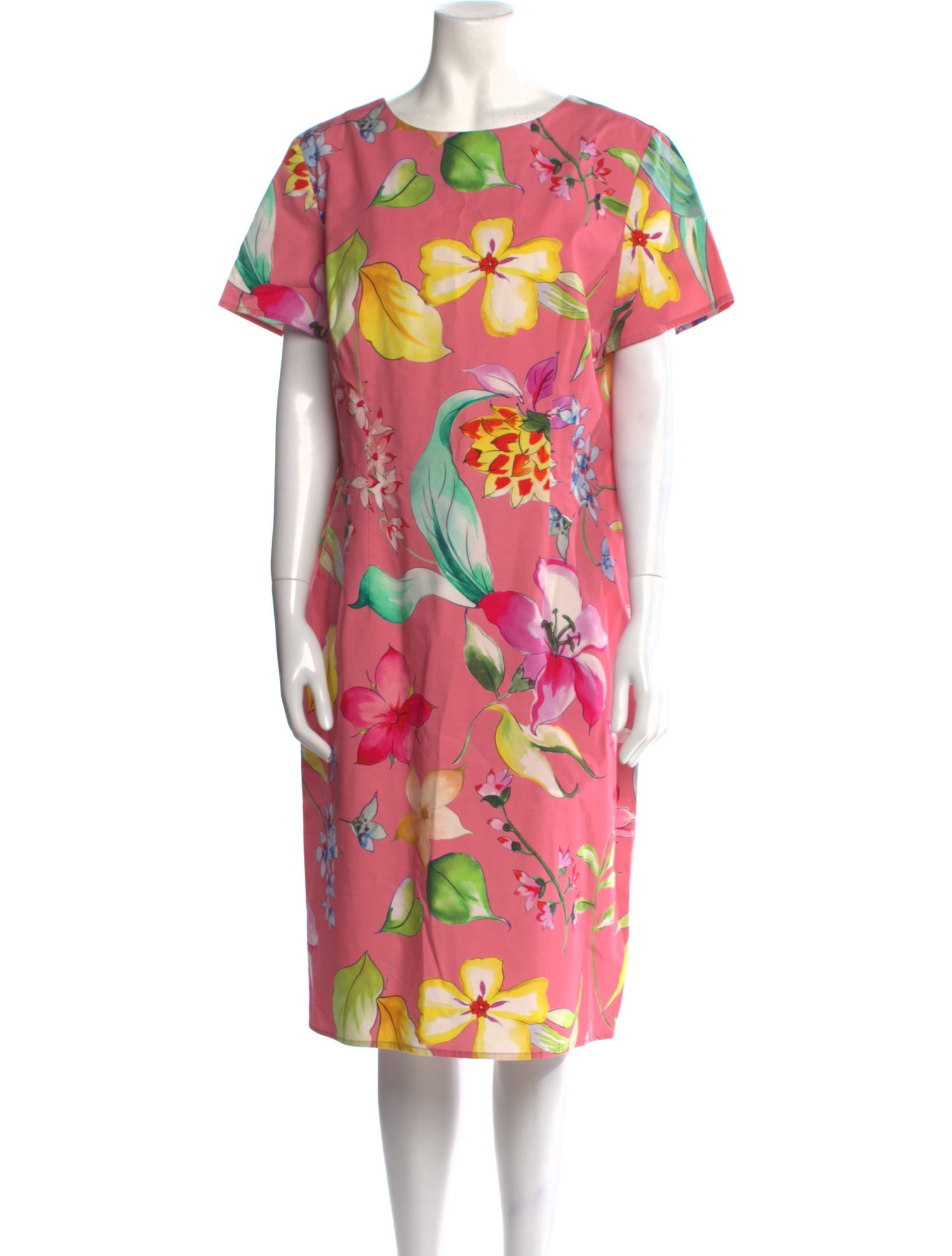 Carolina Herrera Floral Print Midi Length Dress