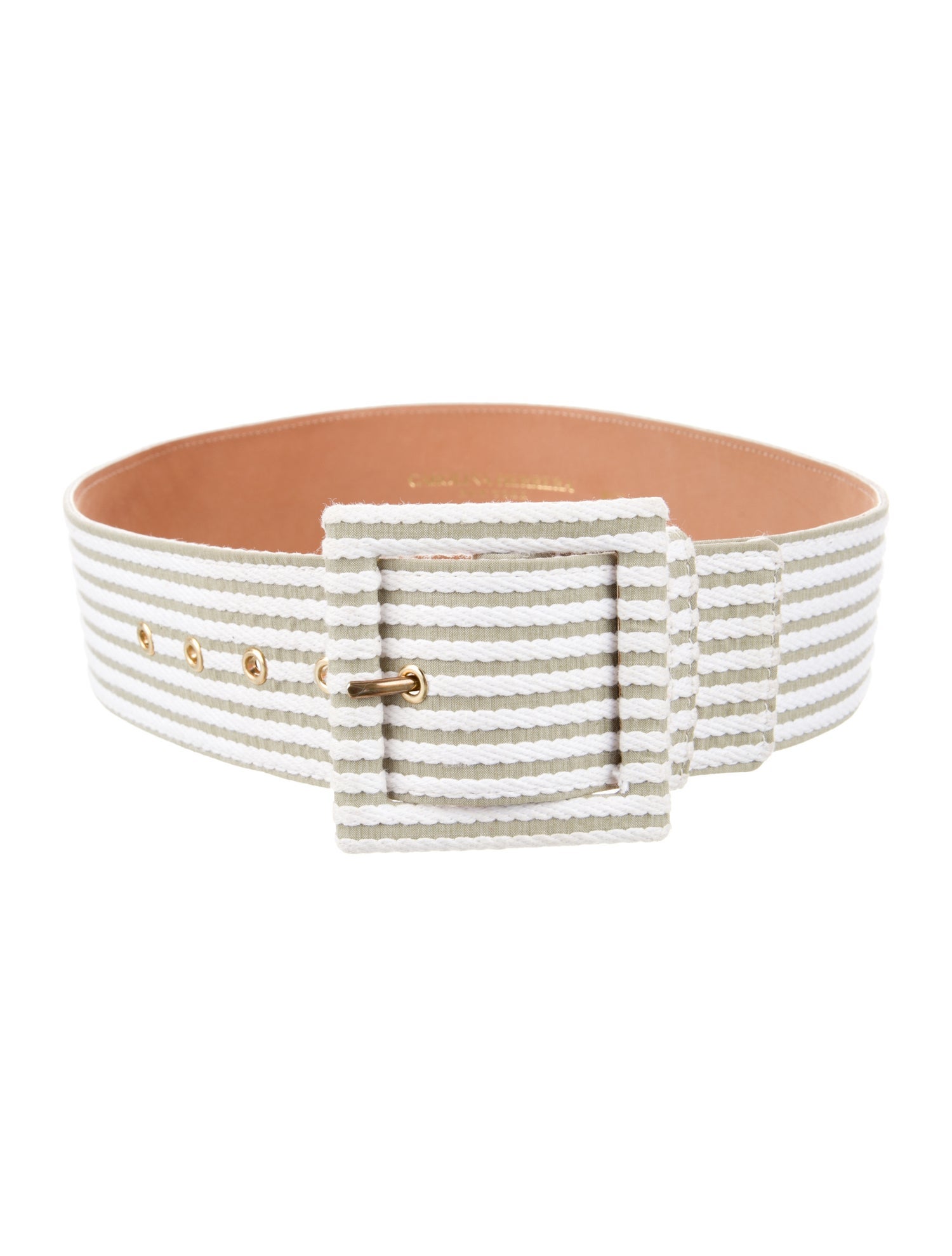 Carolina Herrera Wide Canvas Waist Belt
