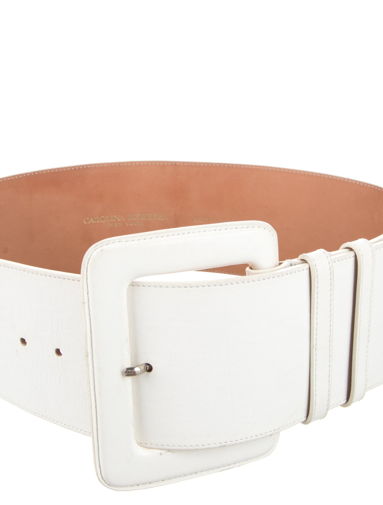 Carolina Herrera Leather Belt Wide Waist Belt