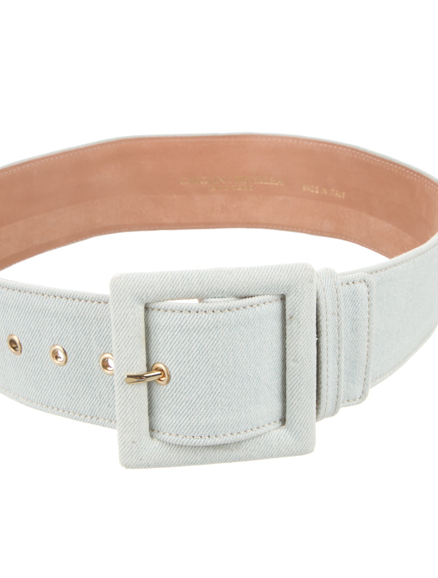 Carolina Herrera Wide Denim Waist Belt