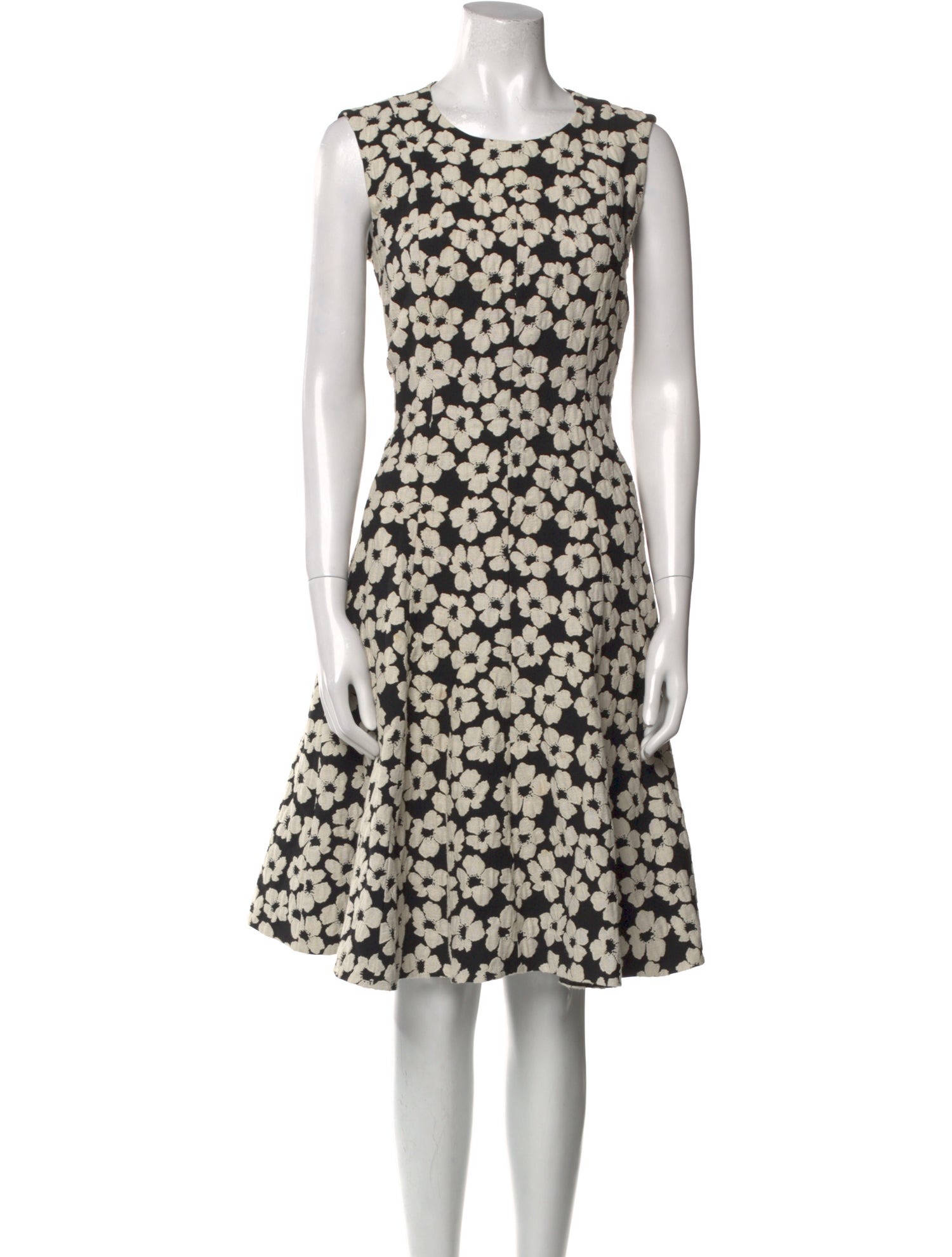 CH Carolina Herrera Floral Print Knee-Length Dress