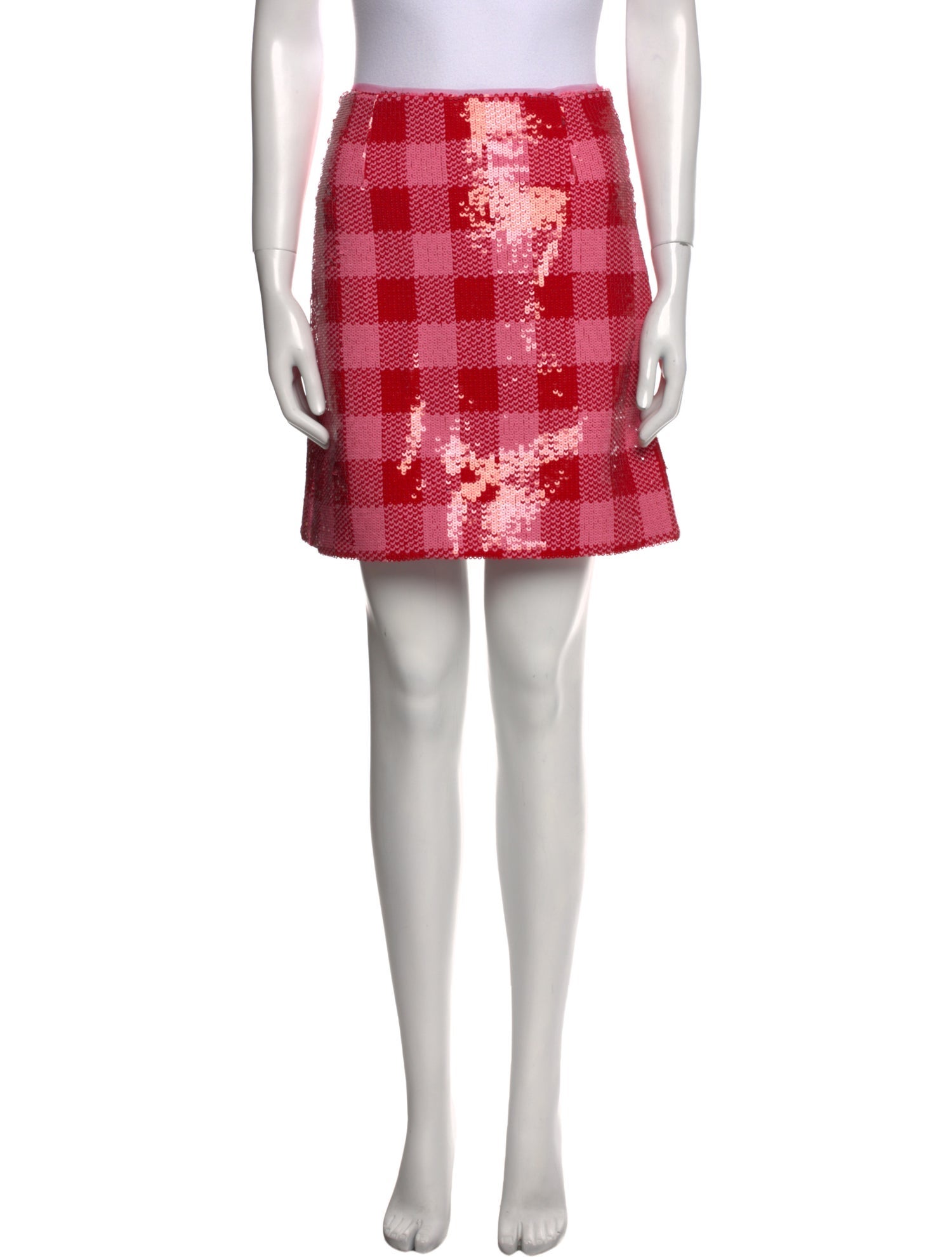 Carolina Herrera Plaid Print Mini Skirt