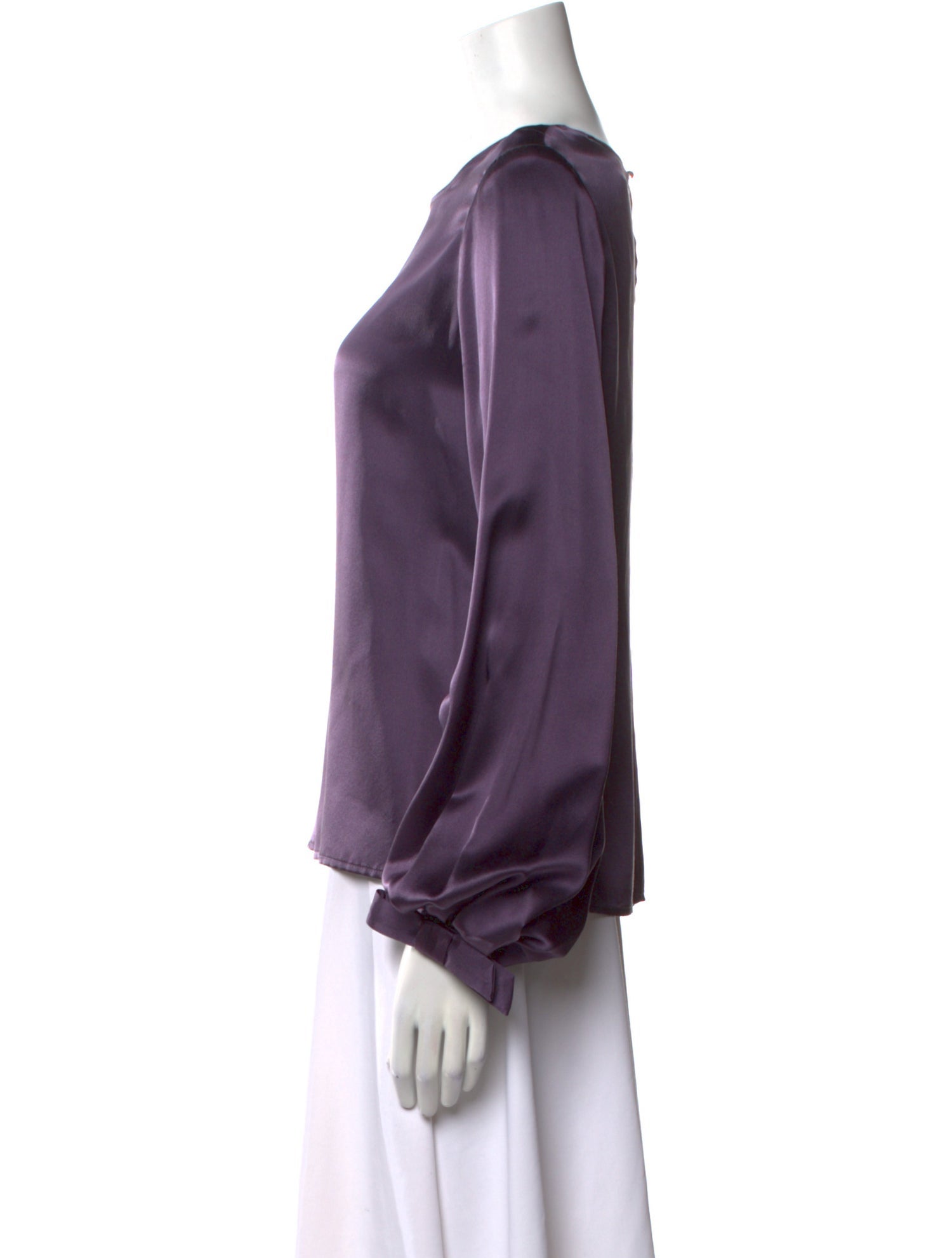Carolina Herrera Silk Scoop Neck Blouse