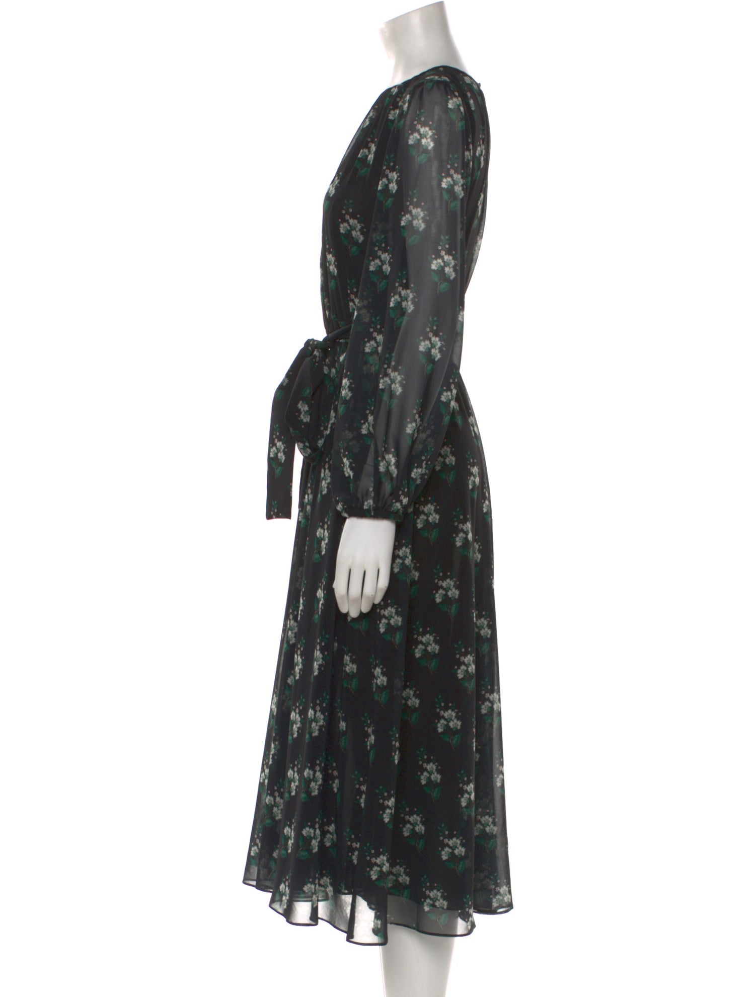 Carolina Herrera Floral Print Midi Length Dress