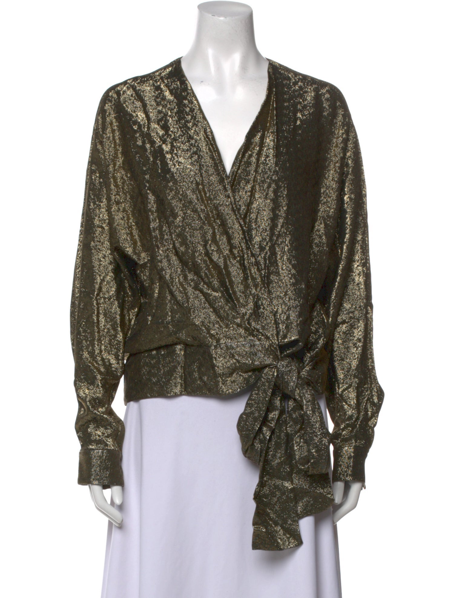 Carolina Herrera Printed V-Neck Blouse