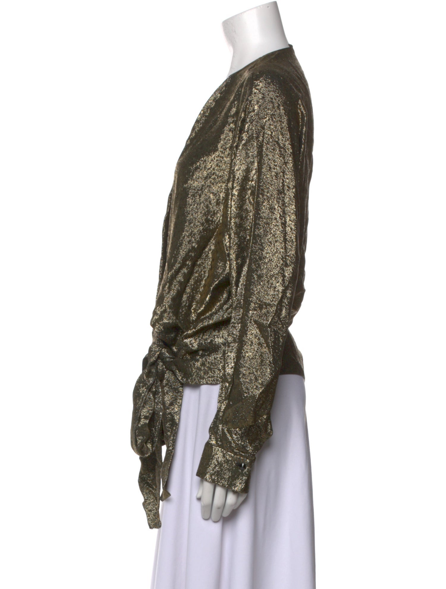 Carolina Herrera Printed V-Neck Blouse