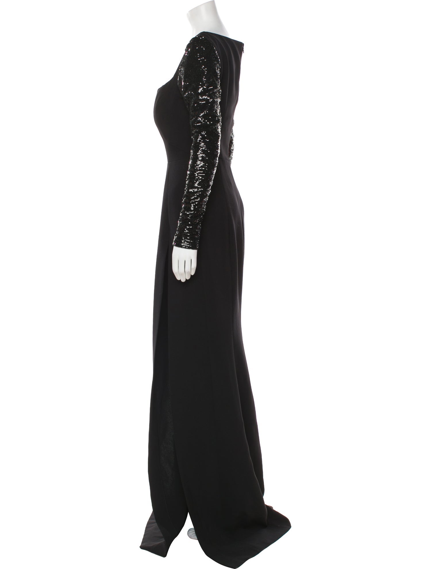 Carolina Herrera V-Neck Long Dress