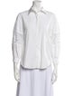 Carolina Herrera Three-Quarter Sleeve Button-Up Top