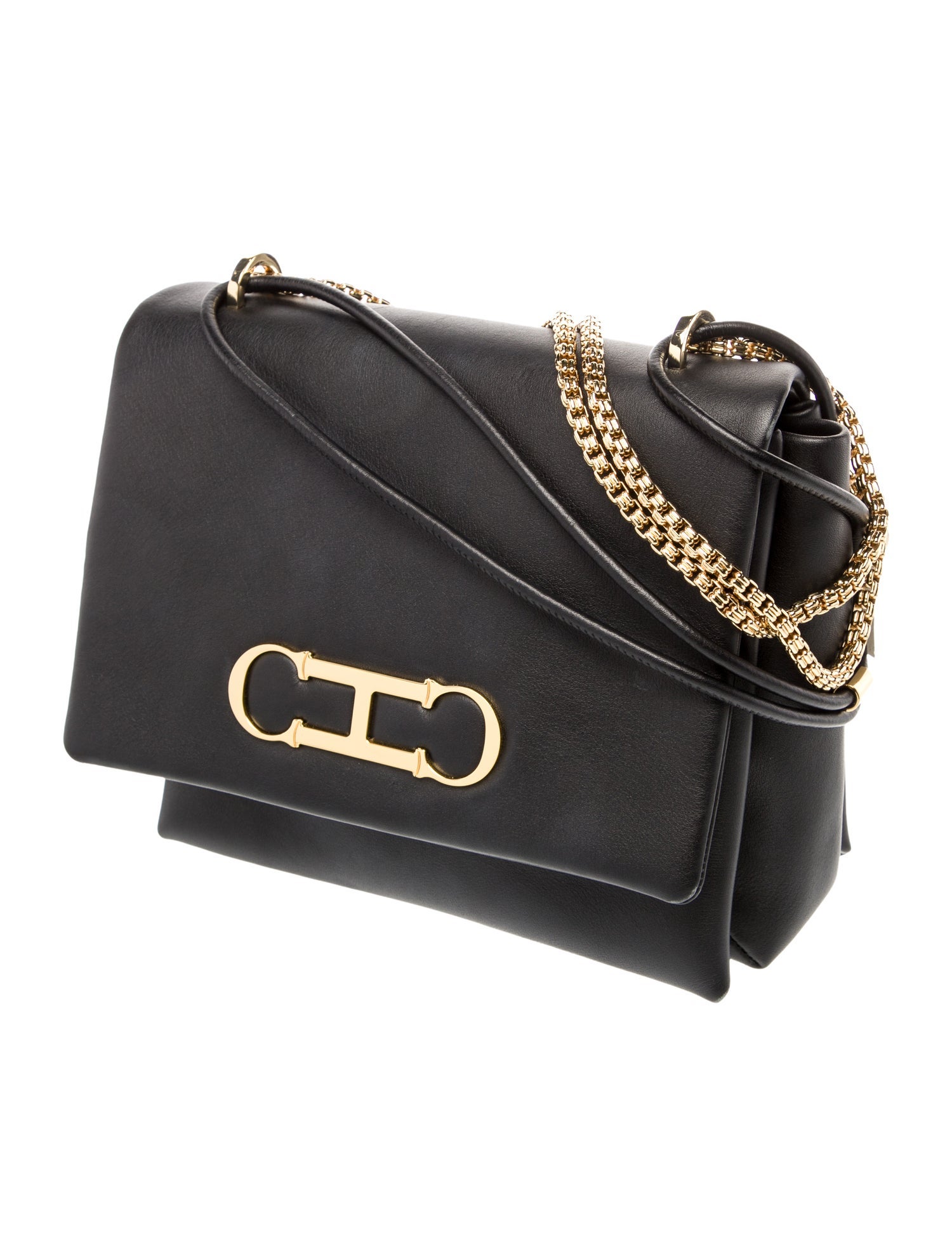 CH Carolina Herrera Leather Shoulder Bag