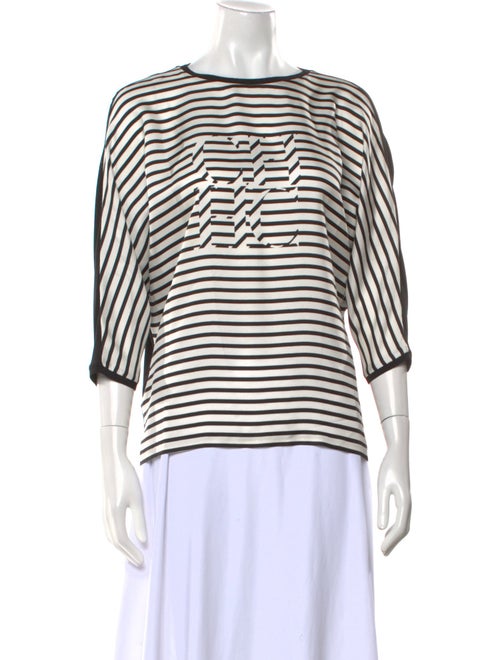 Carolina Herrera Striped Bateau Neckline T-Shirt