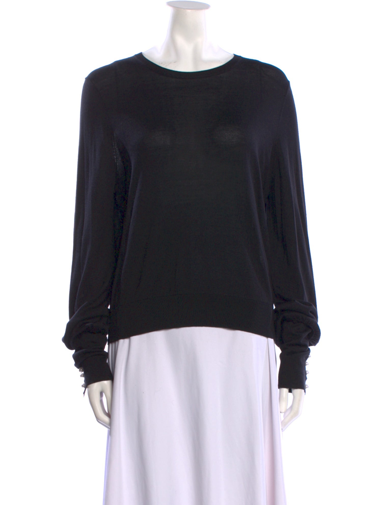 Carolina Herrera Silk Scoop Neck Sweater