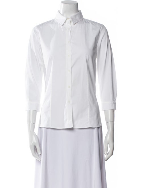 Carolina Herrera Three-Quarter Sleeve Button-Up Top