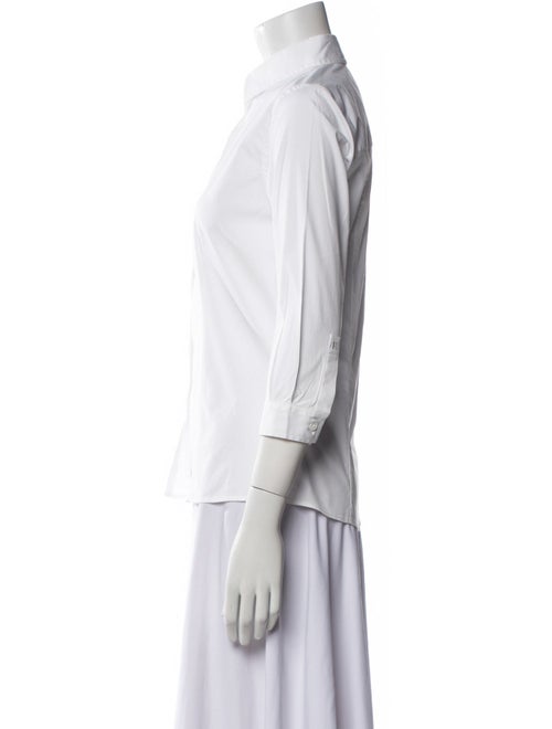 Carolina Herrera Three-Quarter Sleeve Button-Up Top
