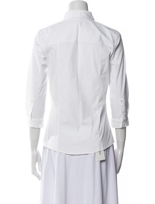 Carolina Herrera Three-Quarter Sleeve Button-Up Top