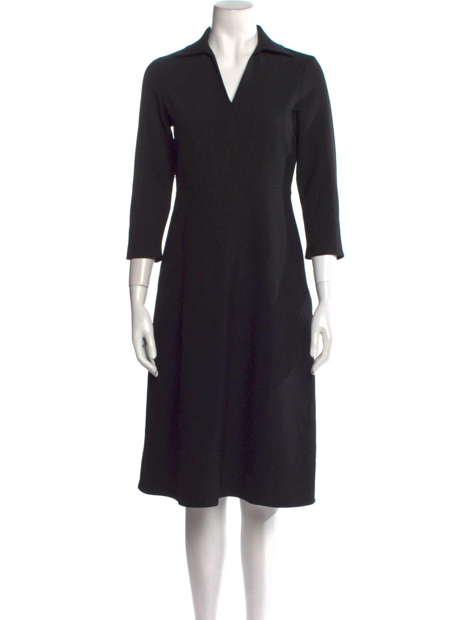 Carolina Herrera V-Neck Midi Length Dress