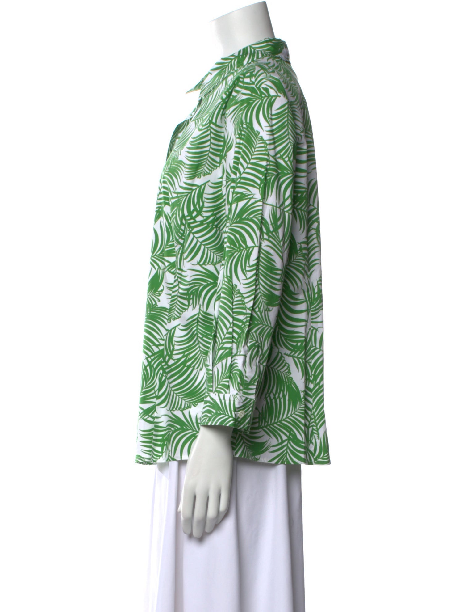 Carolina Herrera Printed Three-Quarter Sleeve Blouse w/ Tags
