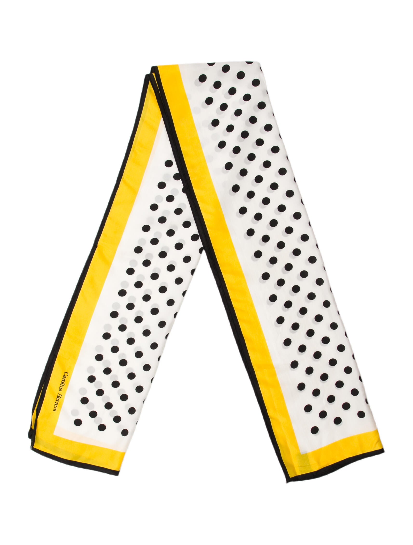 Carolina Herrera Silk Polka Dot Print Scarf