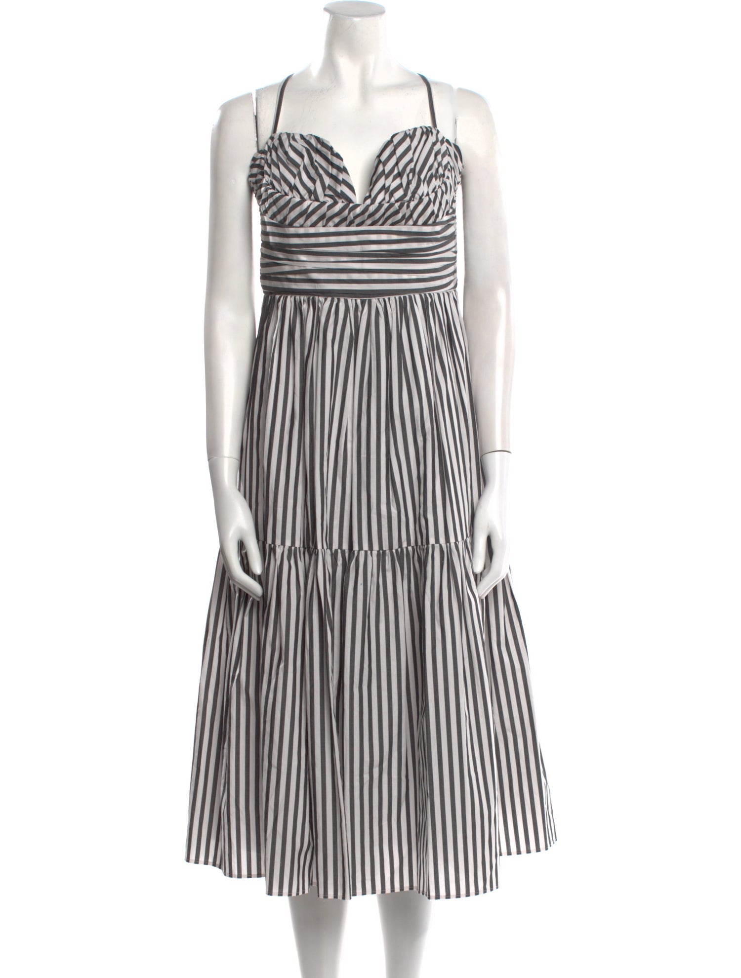 Carolina Herrera Striped Long Dress
