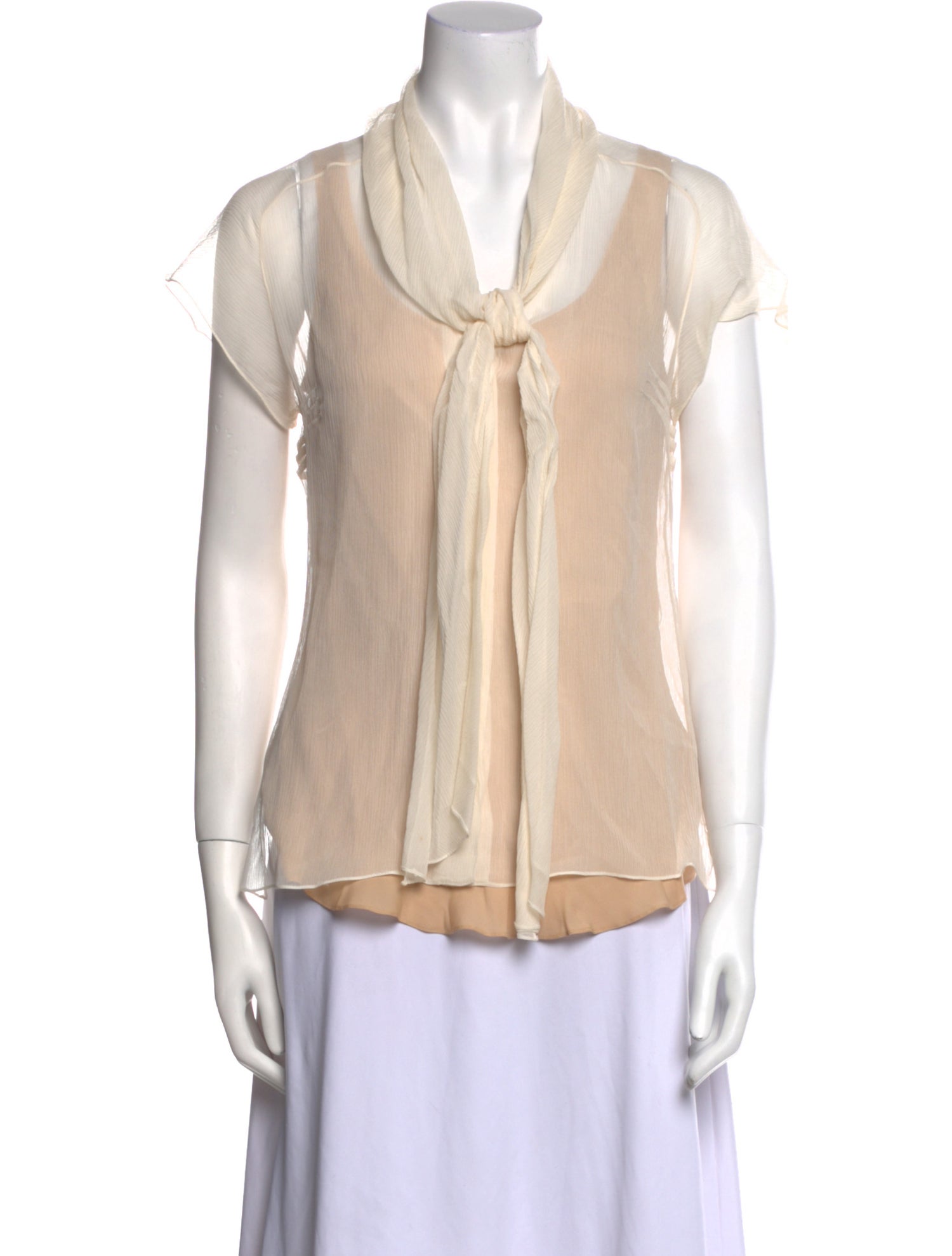 Carolina Herrera Silk V-Neck Blouse