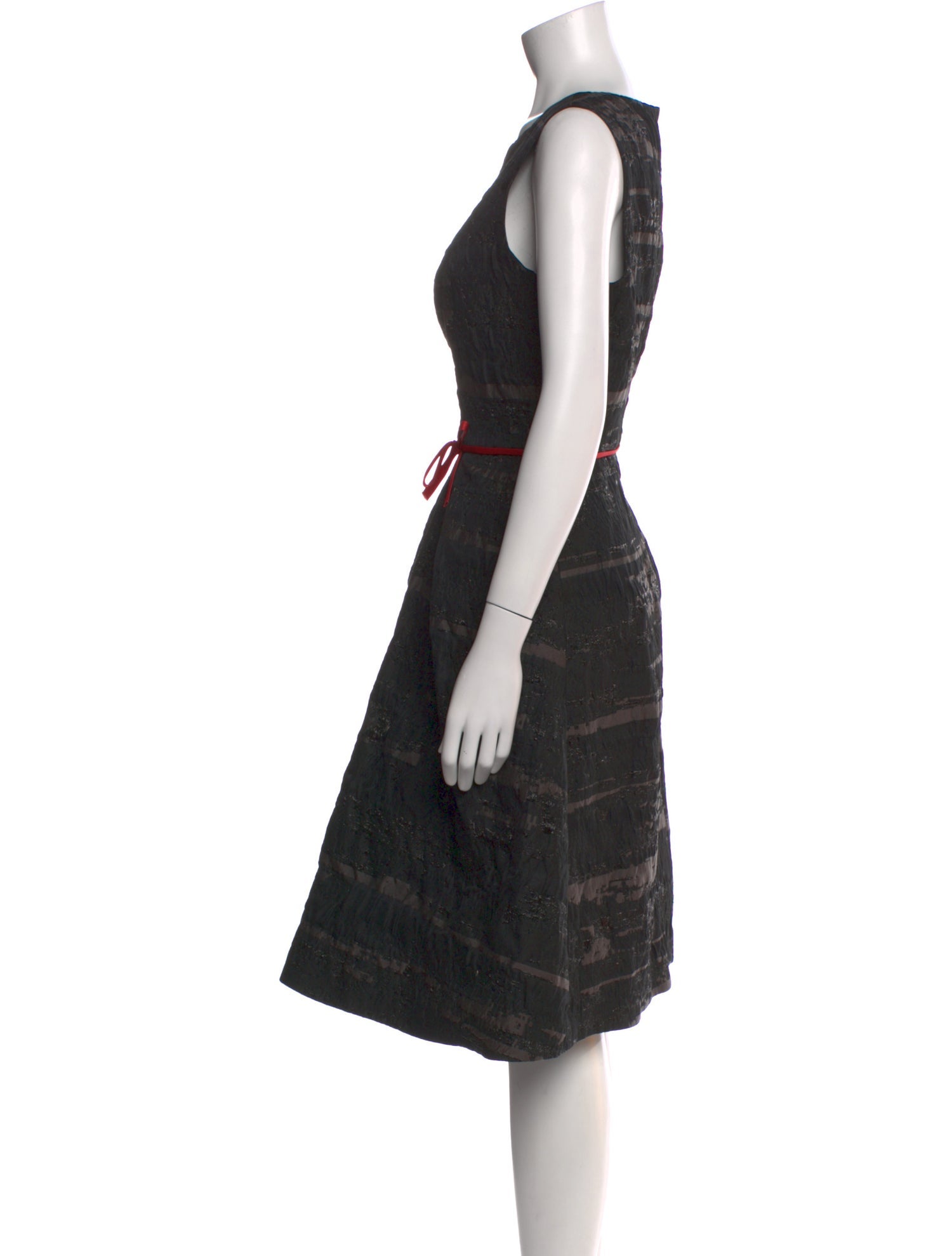 Carolina Herrera Bateau Neckline Midi Length Dress