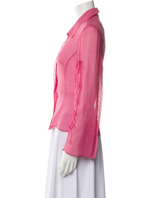 Carolina Herrera Silk Printed Button-Up Top