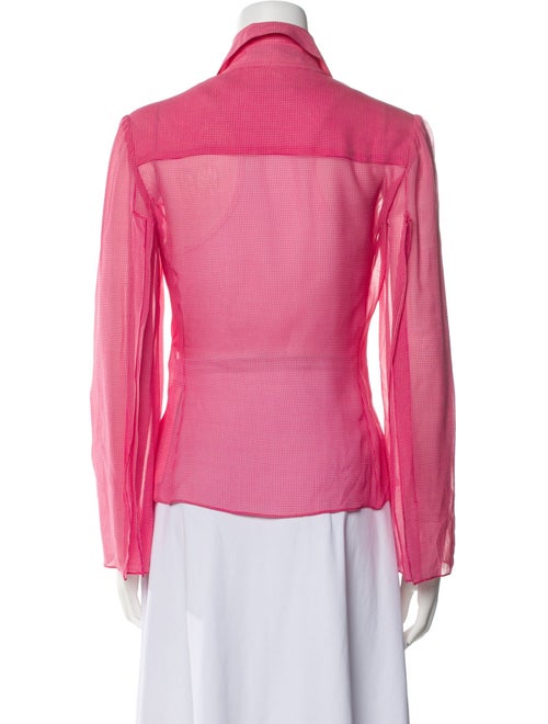 Carolina Herrera Silk Printed Button-Up Top