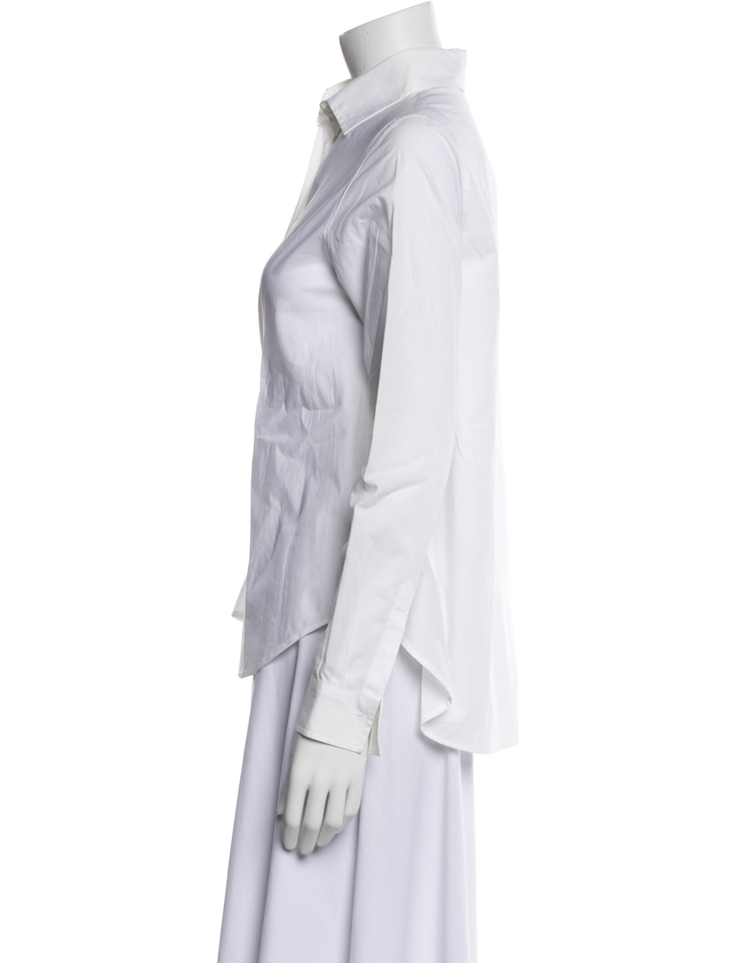 Carolina Herrera Long Sleeve Button-Up Top