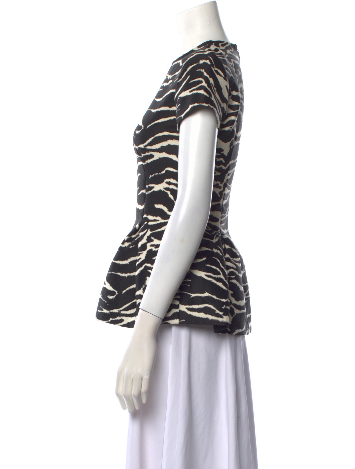 CH Carolina Herrera Animal Print Crew Neck T-Shirt