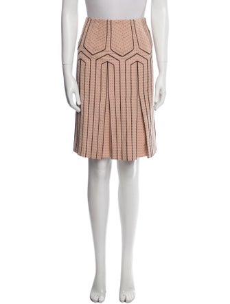 Carolina Herrera Striped Knee-Length Skirt