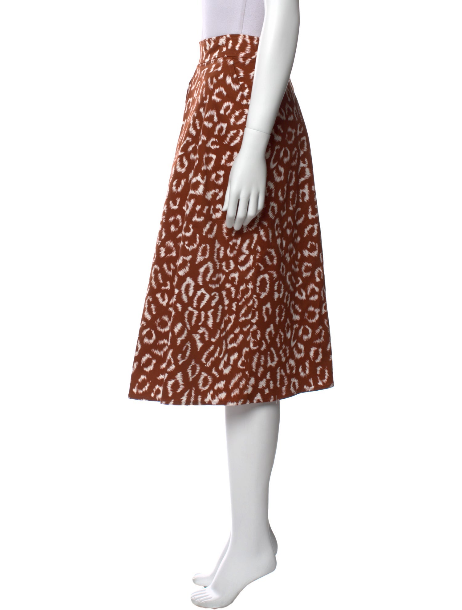 Carolina Herrera Animal Print Midi Length Skirt