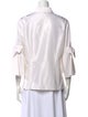 Carolina Herrera Silk Three-Quarter Sleeve Button-Up Top