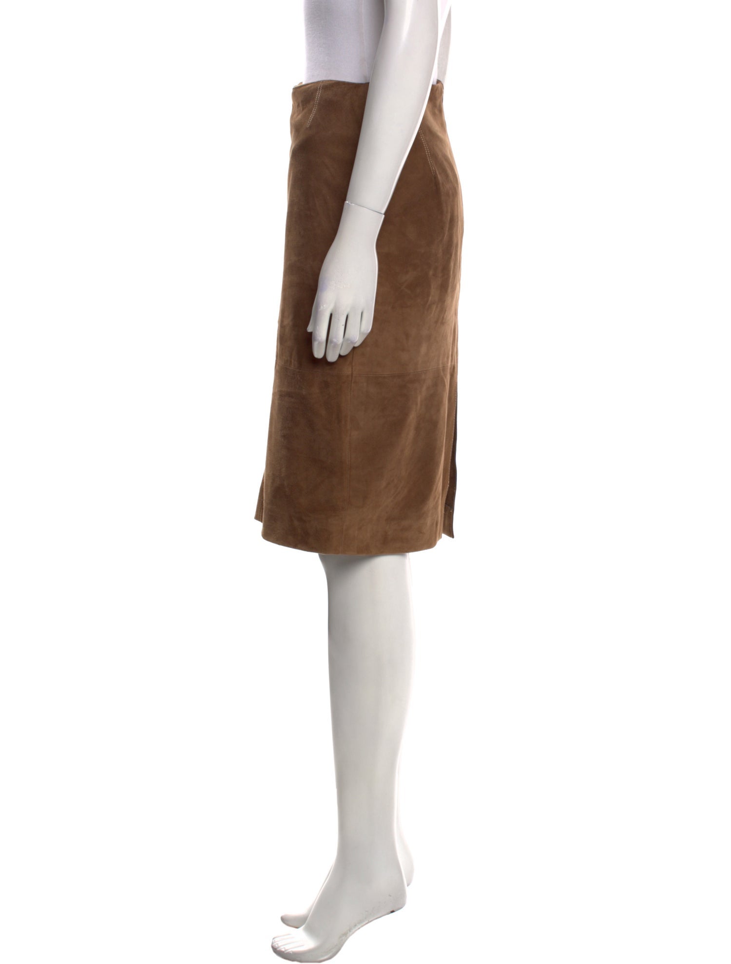 Carolina Herrera Pleated Accents Knee-Length Skirt