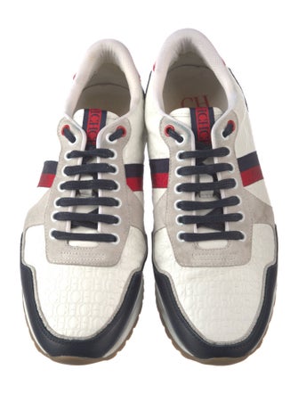 Carolina Herrera Canvas Colorblock Pattern Sneakers